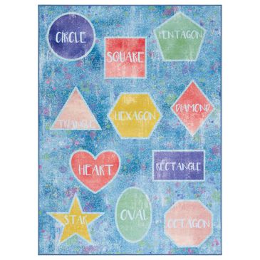 Safavieh Kids Playhouse 3"3" x 5"3" Blue and Pink Rug, , large