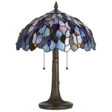 Cal Lighting 22.5" Tiffany Table Lamp in Antique Brass, , large