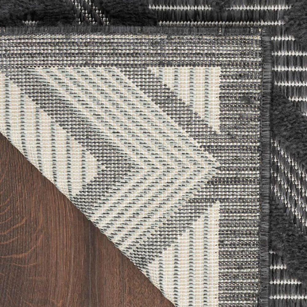 Nourison Versatile 4&#39; x 6&#39; Charcoal and Black Indoor/Outdoor Area Rug, , large