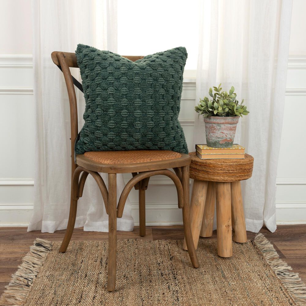 Rizzy Home 20&quot; x 20&quot; Down Filled Throw Pillow in Green, , large