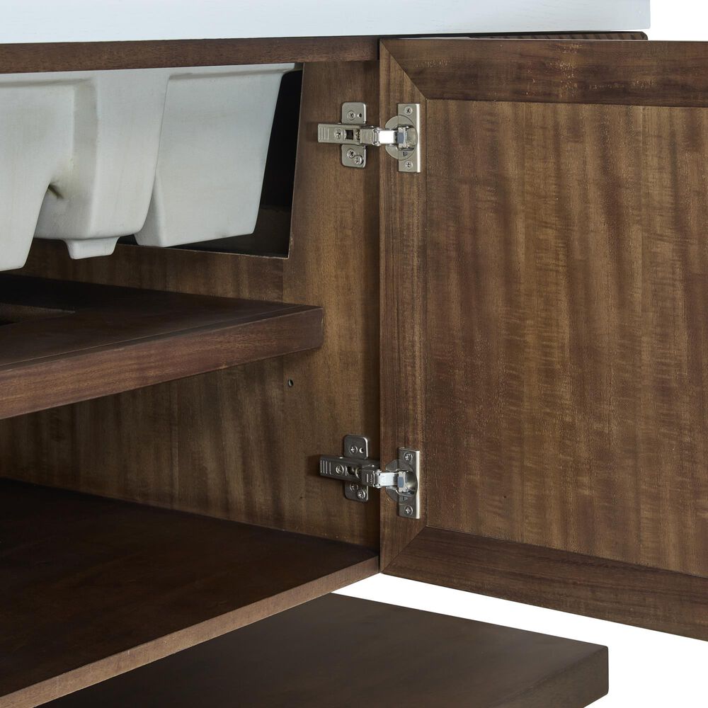 James Martin Marcello 48" Single Bathroom Vanity in Chestnut with 3 cm Tajnar Eclos Top and Rectangular Sink, , large