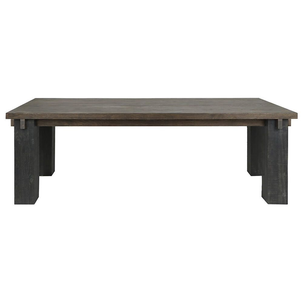 Classic Home Duncan 90&quot; Dining Table in Suede Brown and Carbon Black - Table Only, , large