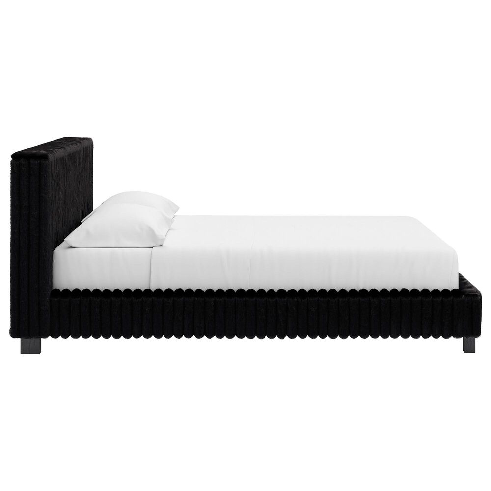 Ashley Zuraleus 4-Piece California King Upholstered Platform Bedroom Set in Matte Black, , large