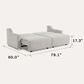 Lifestyle Solutions Glenmont Convertible Sofa in Cream, , large