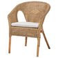 Baxton Studio Abbey Arm Chair in Natural Brown, , large