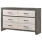 Crown Mark Rhett 3-Piece King Platform Bedroom Set in Gray and White, , large