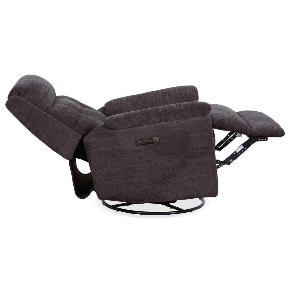 Flexsteel Sophisticated Power Swivel Gliding Recliner with Power Headrest and Lumbar in Steel, , large