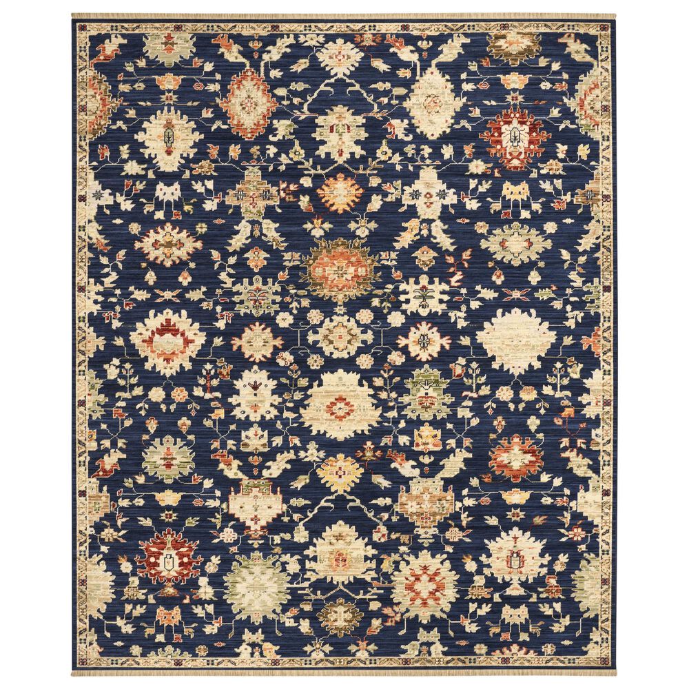 Nourison Antique Bloom Navy 10" x 13" Area Rug, , large