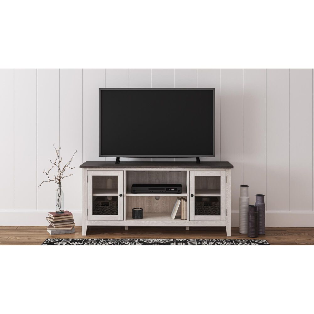Ashley Dorrinson 60&quot; TV Stand in Gray and Antique White, , large