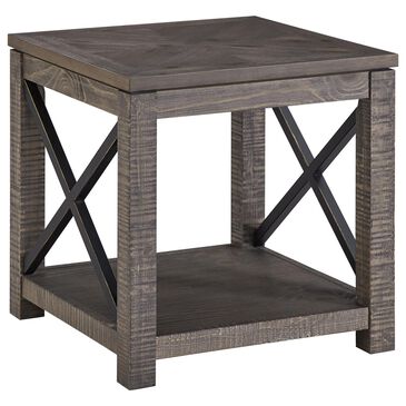 Crystal City Dexter End Table in Driftwood, , large