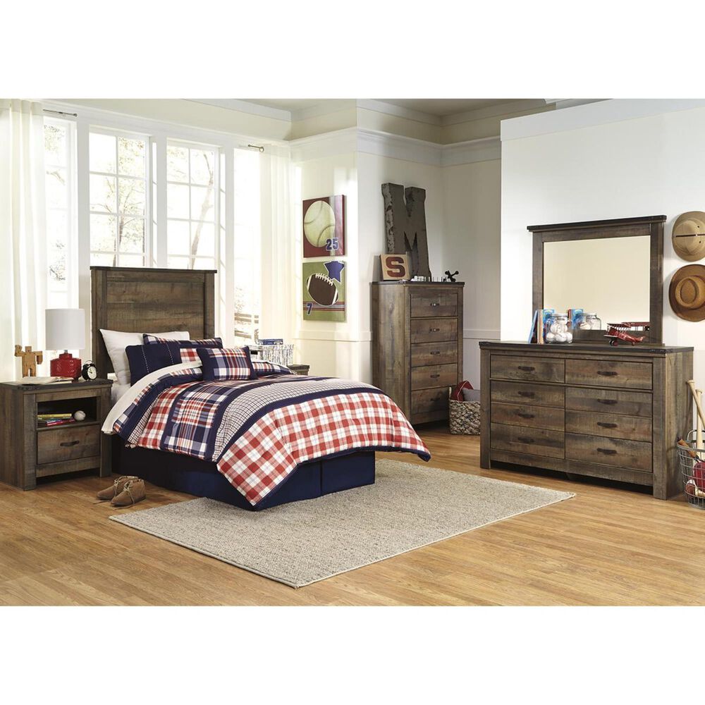 Ashley Trinell Rectangular Mirror in Brown, , large