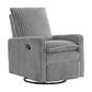 Oxford Baby Uptown Swivel Rocker Recliner in Corduroy Ash Gray, , large