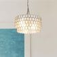 Creative Coop Carlisle 2-Tier Honeycomb Chandelier with Matte Silver Shade, , large