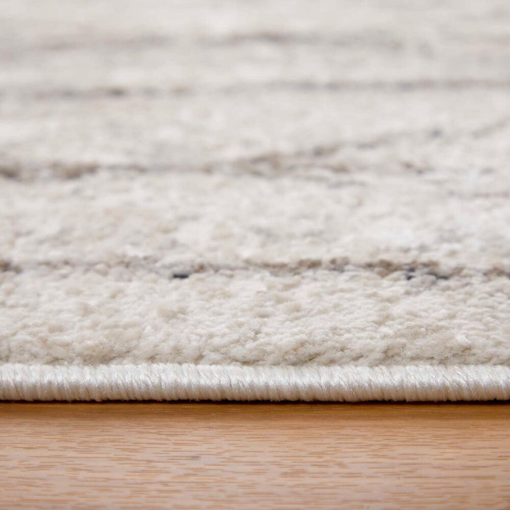 Feizy Vancouver 6&#39;7&quot; x 9&#39;6&quot; Beige and Brown Area Rug, , large