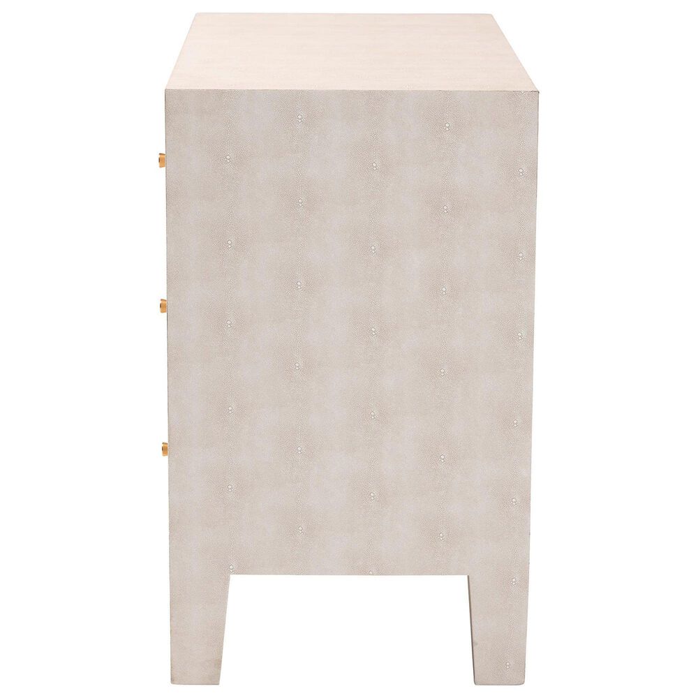 Baxton Studio Leyna 3-Drawer Storage Cabinet in Beige, , large