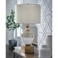 Ashley Tavisburg Table Lamp in Brown, White and Gold, , large