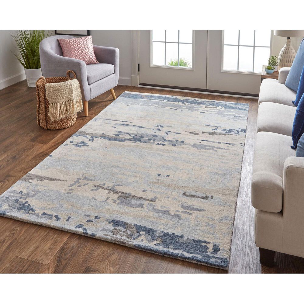 Feizy Everley 9&#39; x 12&#39; Blue Area Rug, , large
