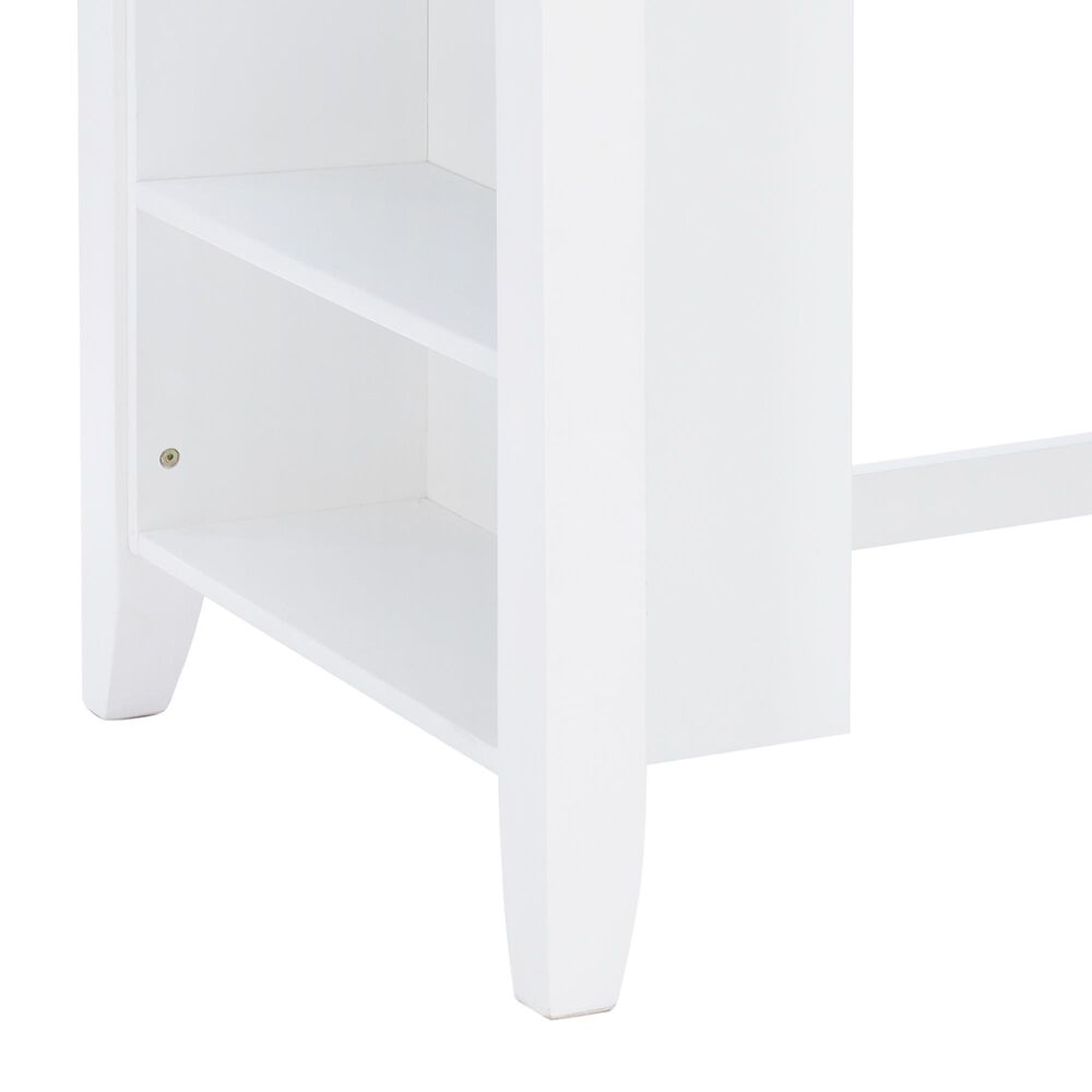 Linon Home Decor Mayfair Counter Height Space Saving Table in White - Table Only, , large