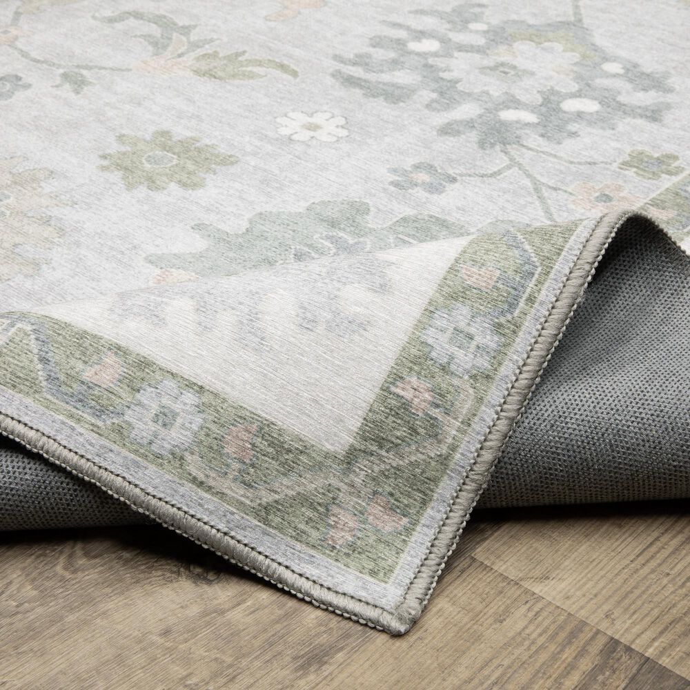 ROW by Oriental Weavers Addison Grey, Blue and Green 6'7" x 9'2" Area Rug, , large