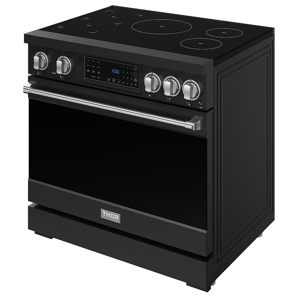 Thor Kitchen Gordon Ramsay 6 Cu. Ft. Professional Induction Range with Stainless Steel Handle Kit in Black, , large