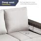 Sunwell Garden Patio Wicker Sofa in Beige, , large