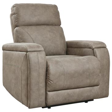 Signature Design by Ashley Rowlett Power Recliner with Headrest and Lumbar in Fog, , large