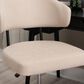 Linon Home Decor Tristan Swivel Office Chair with Beige Cushion in Black, , large