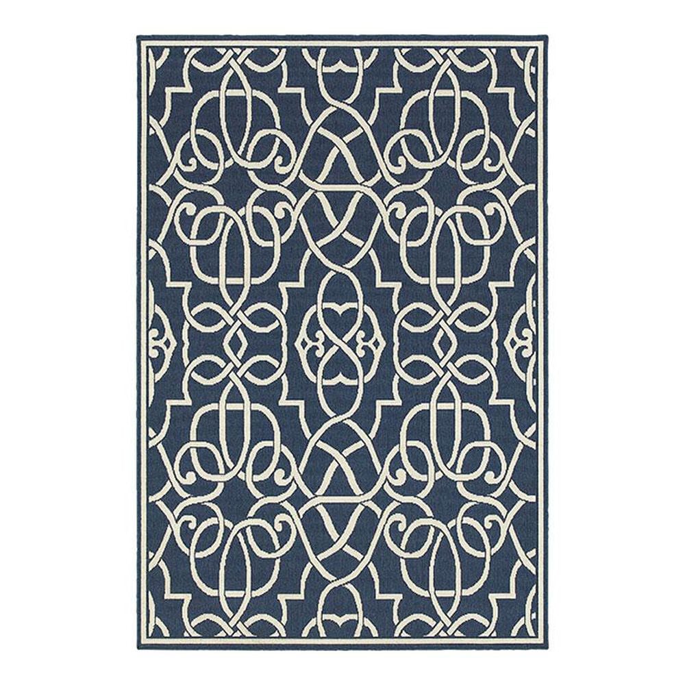 Oriental Weavers Meridian 2205B 1"10" x 2"10" Navy Scatter Rug, , large