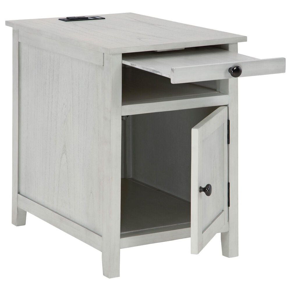Ashley Treytown Chairside End Table in Whitewashed, , large
