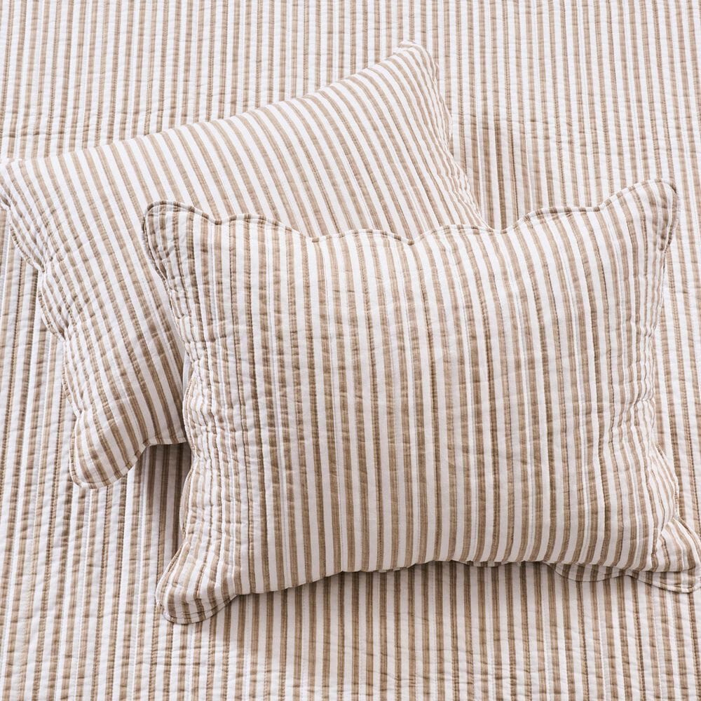Levtex Martha 3-Piece King/Cal King Quilt Set in Taupe and White, , large