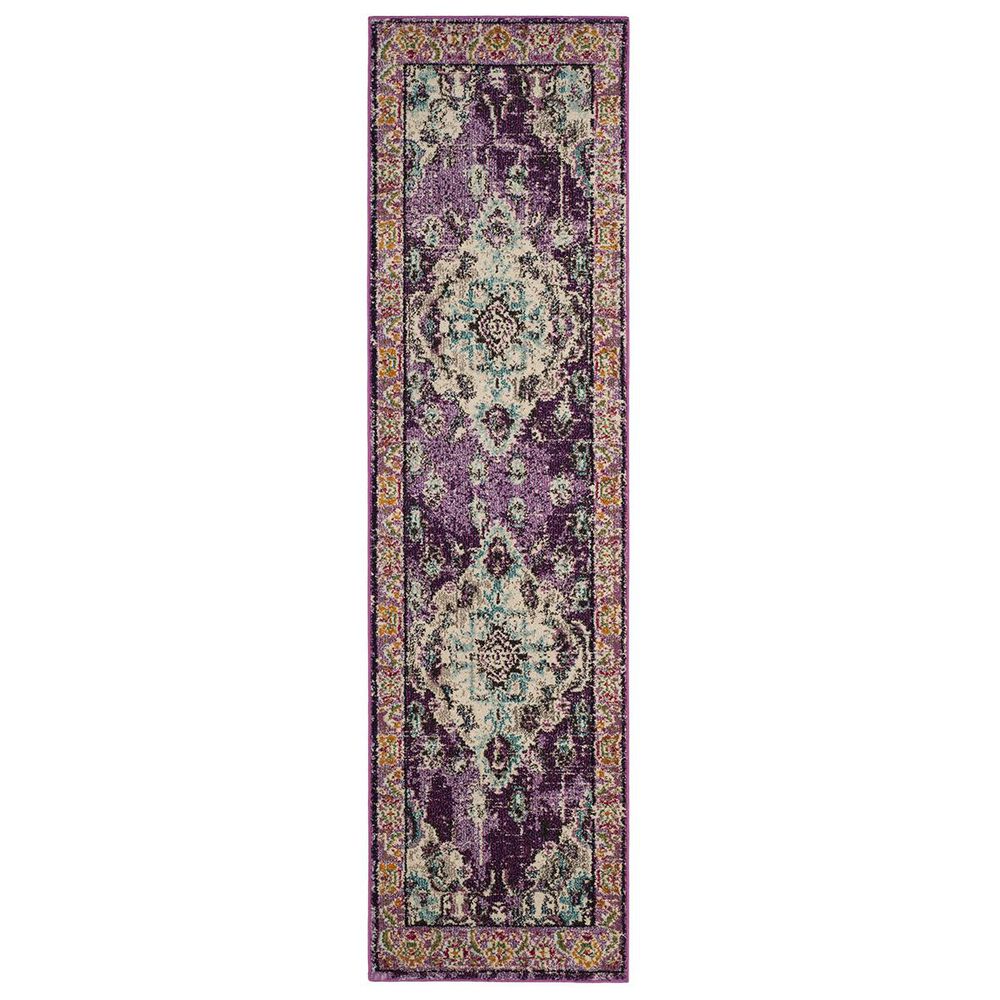 Safavieh Monaco MNC243L-214 2&#39;2&quot; x 14&#39; Violet/Light Blue Runner, , large