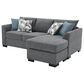 Coaster Storey 2-Piece Stationary Reversible Sleeper Sectional in Grey, , large