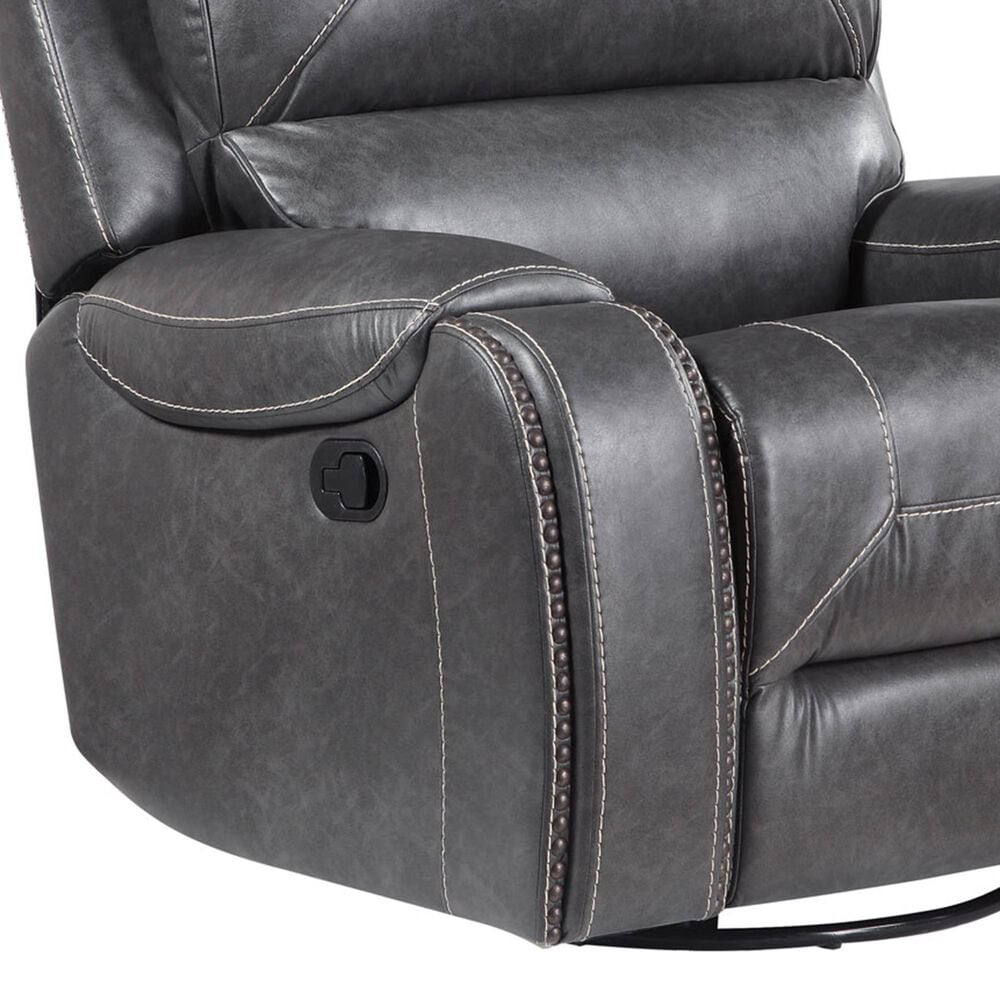 Steve Silver Keily Manual Swivel Glider Recliner in Dove Grey, , large