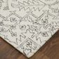Feizy Belfort Ivory and Charcoal 12" x 15" Area Rug, , large