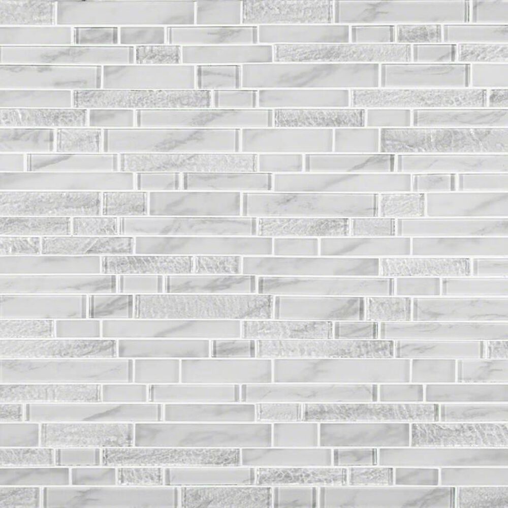 MS International Calypso Picket 12" x 12" Glass Mosaic Sheet, , large