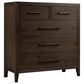 Hawthorne Furniture Norwich 5 Drawer Chest in Dark Rustic Oak, , large