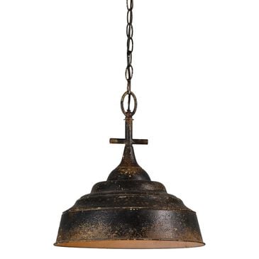 Southern Lighting Leon 1-Light Pendant in Distressed Black, , large