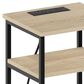 HOMLUX 22.7" 3-Tier End Table in Bauhaus Oak and Black, , large