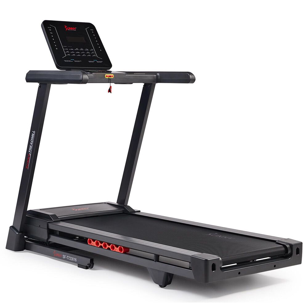 Sunny Health & Fitness Elite Smart Auto Incline Folding Treadmill in Black, , large