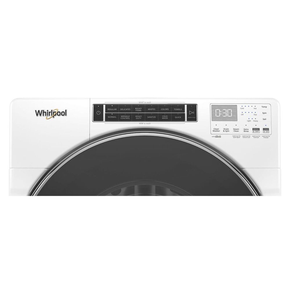 Whirlpool 5.0 Cu. Ft. Front Load Washer and 7.4 Cu. Ft. Electric Dryer Pair in White, , large