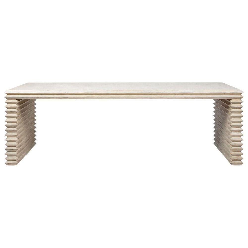 Jennifer Taylor Home Veda Dining Table in Whitewashed Natural - Table Only, , large