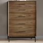 BDI LINQ 5-Drawer Chest in Natural Walnut, , large