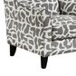 Xenia Scarborough Steel Accent Chair in Lilypad Charcoal, , large