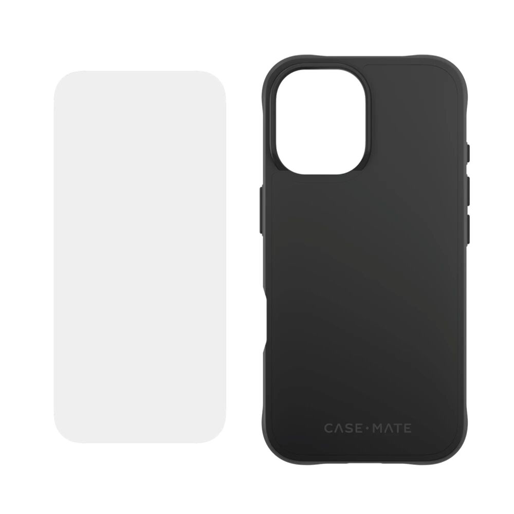 Case-Mate Protection Pack Tough MagSafe Case and Glass Screen Protector for Apple iPhone 16 - Black, , large