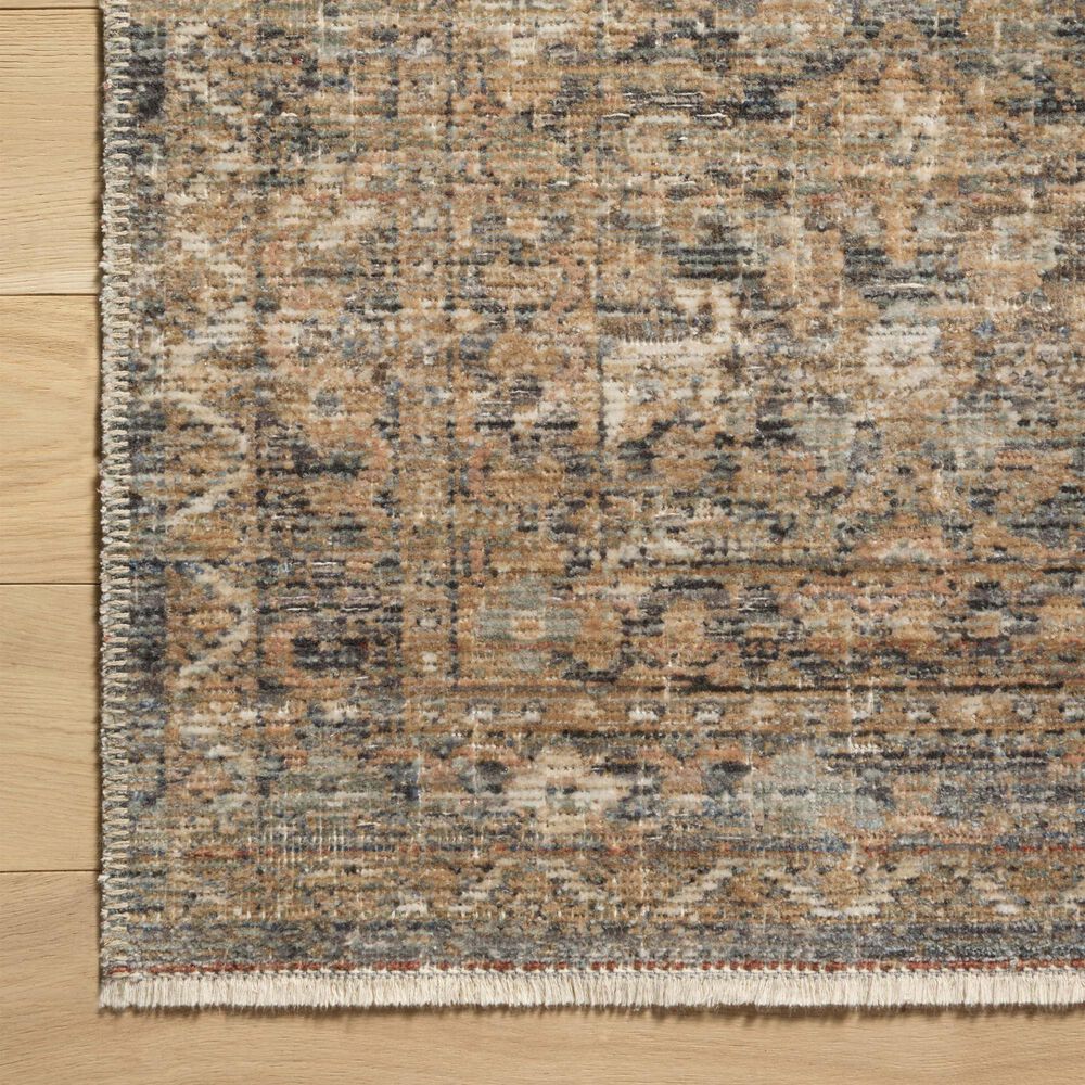 Amber Lewis x Loloi Molly Denim and Gold 2'7" x 7'9" Runner, , large