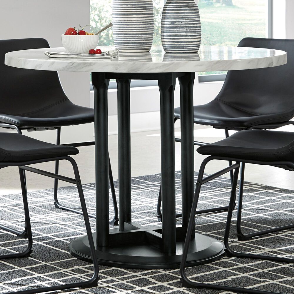 Signature Design by Ashley Centiar Round Dining Table in Two-tone, , large