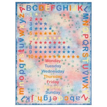 Safavieh Kids Playhouse 5"5" x 7"7" Blue and Orange Rug, , large