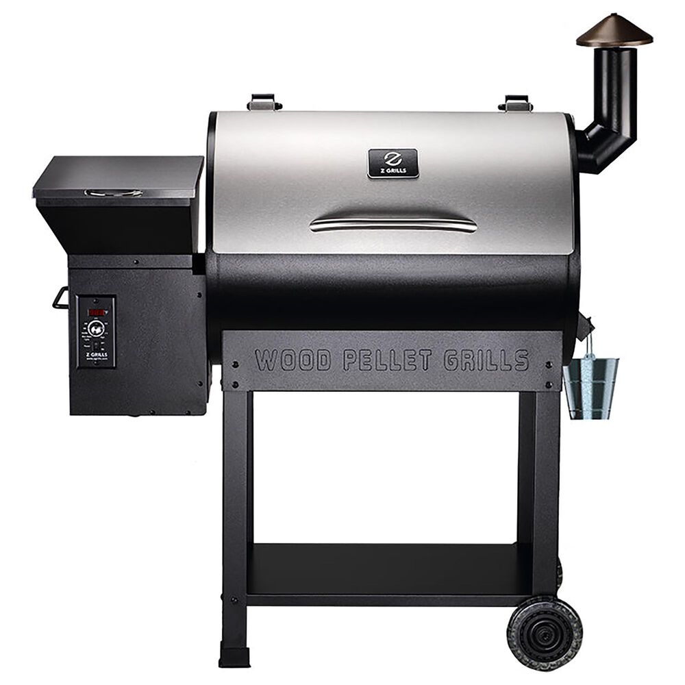 Z Grills Wood Pellet Outdoor Grill Smoker in Black and Stainless Steel, , large