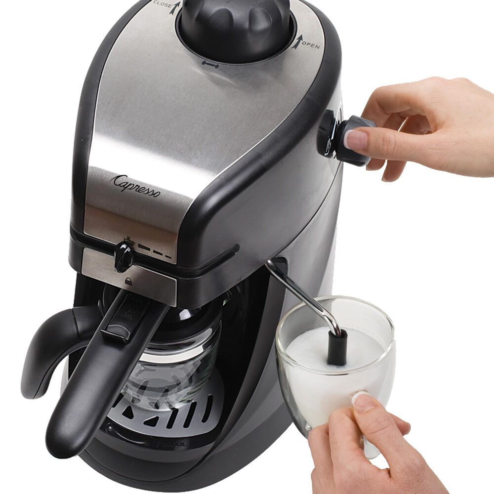 Jura 12 Oz Steam Pro Espresso and Cappuccino Machine in Black and Stainless Steel, , large