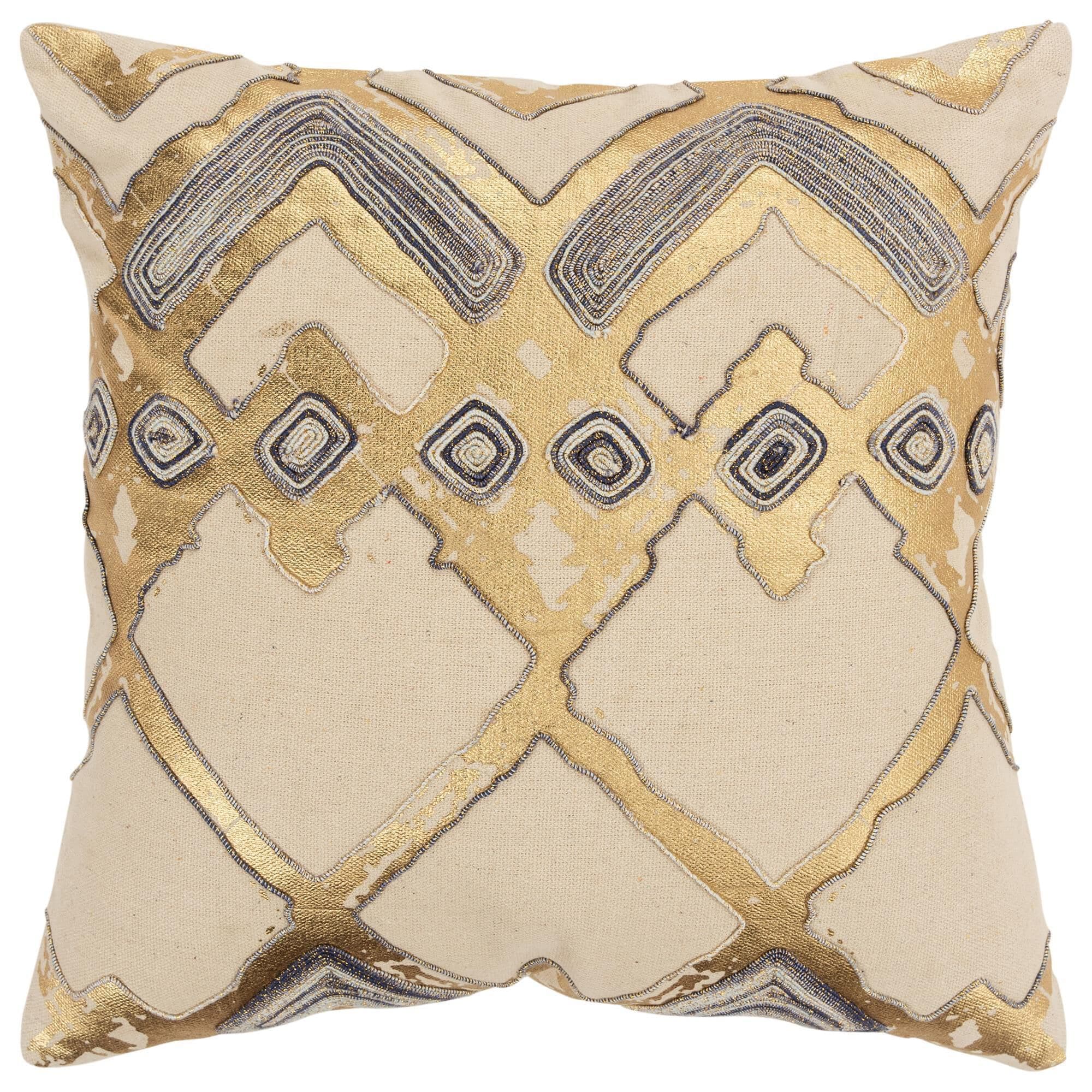 Rizzy Home Geometric 20 Down Filled Pillow in Natural NFM